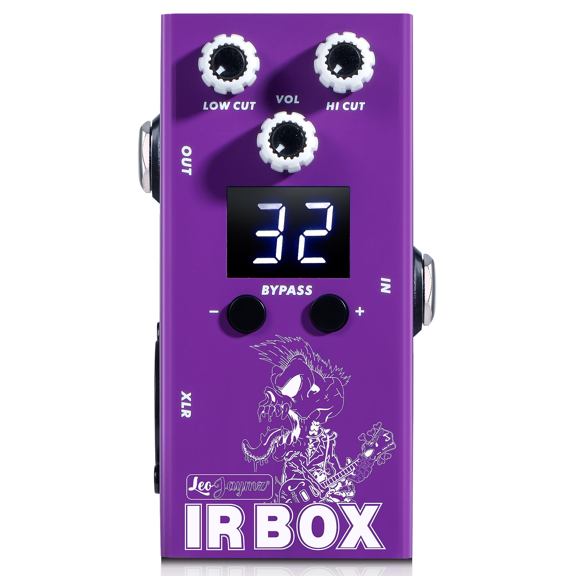 Leo Jaymz Guitar/Bass Effects Pedal Amplifier Simulation with 32 Presets and Advanced EQ, IR Cab Simulator