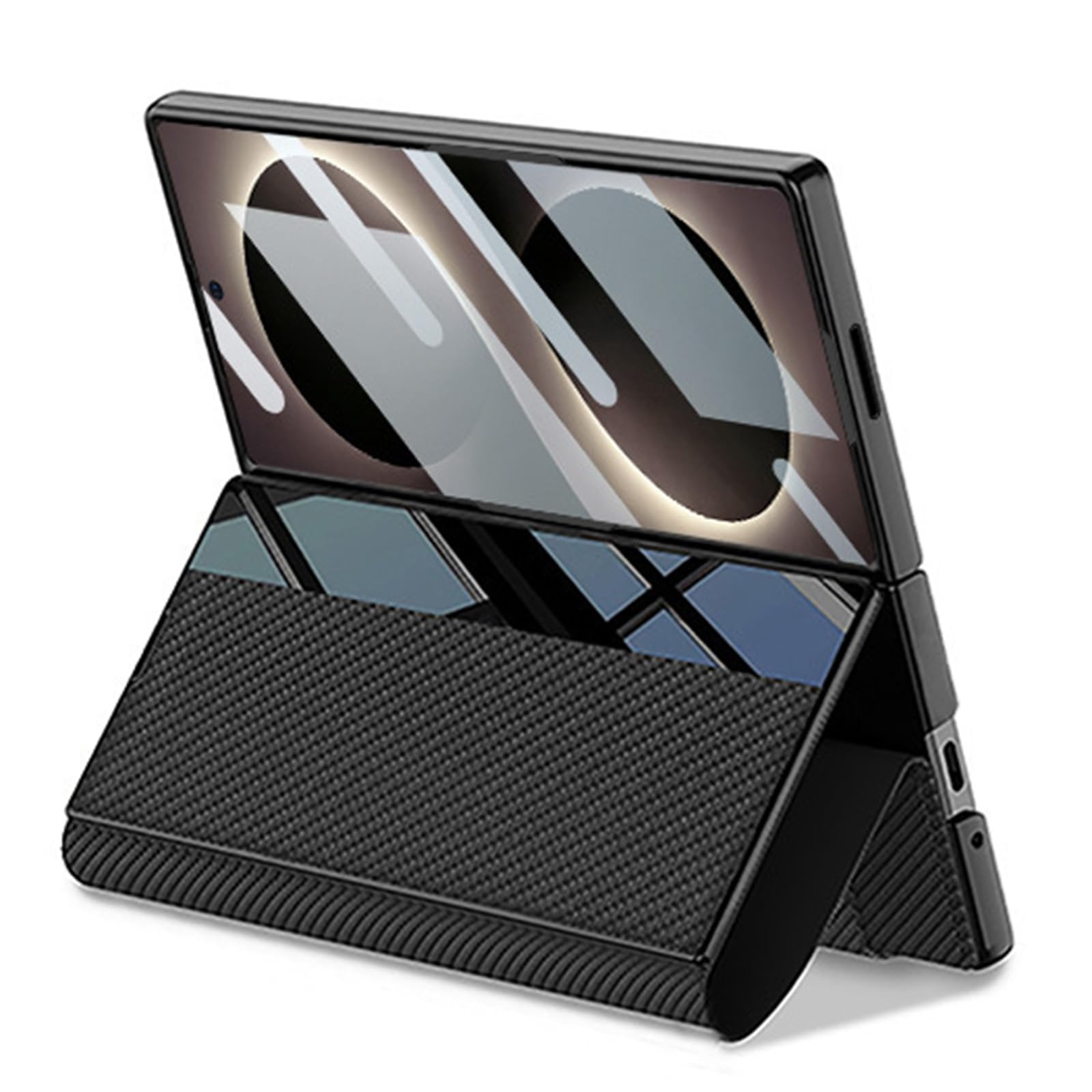 Etui do Samsung Galaxy Z Fold 8 Ultra, wzór skóry z włókna węglowego