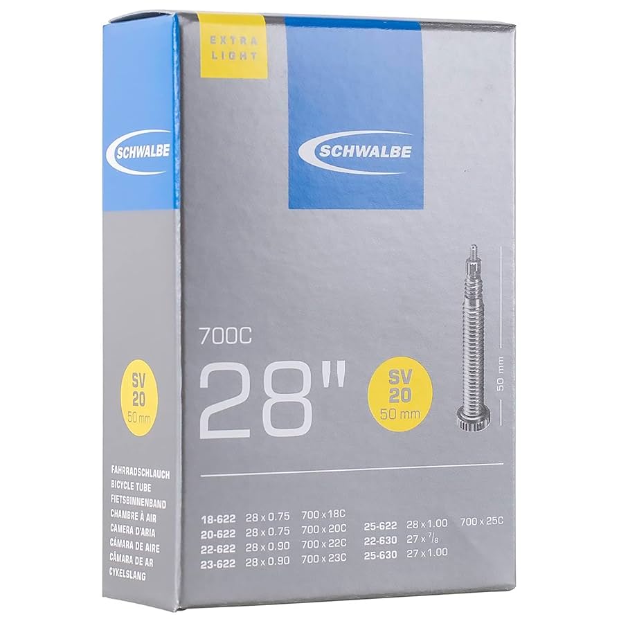 ロードレース チューブ 訳あり品 SCHWALBE シュワルベ 仏式 SCHWALBE シュワルベ チューブ 700x18-28C 仏式60mm (15SV-EL