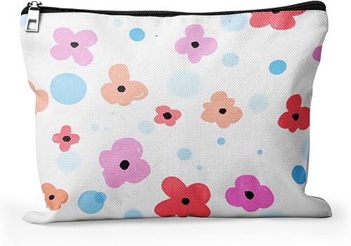 estuche cosmético, Hermosas flores de colores., Flores frescas