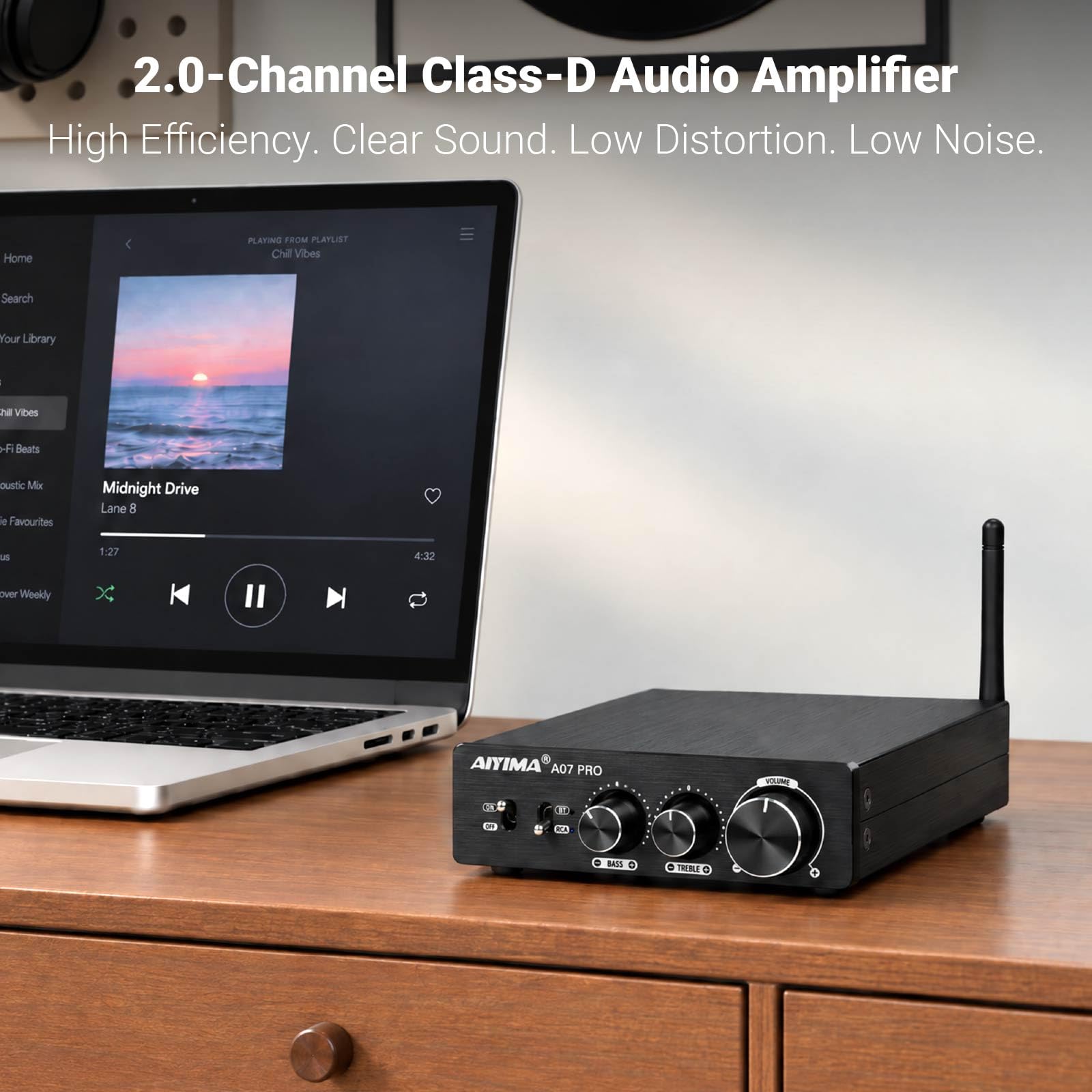 Amazon.com: AIYIMA A07 Pro Bluetooth 5.2 Amplifier 300Wx2 Class D