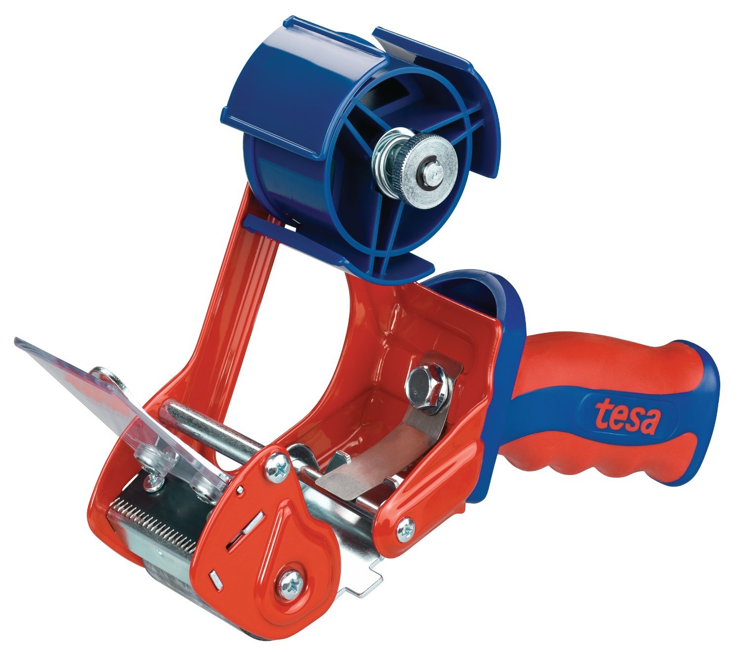 6400 tesa Packband Handabroller "Comfort" für Rollen bis 66m x 50mm / Spar-Set (inkl. 24 Rollen tesa 64014 Klebeband braun)