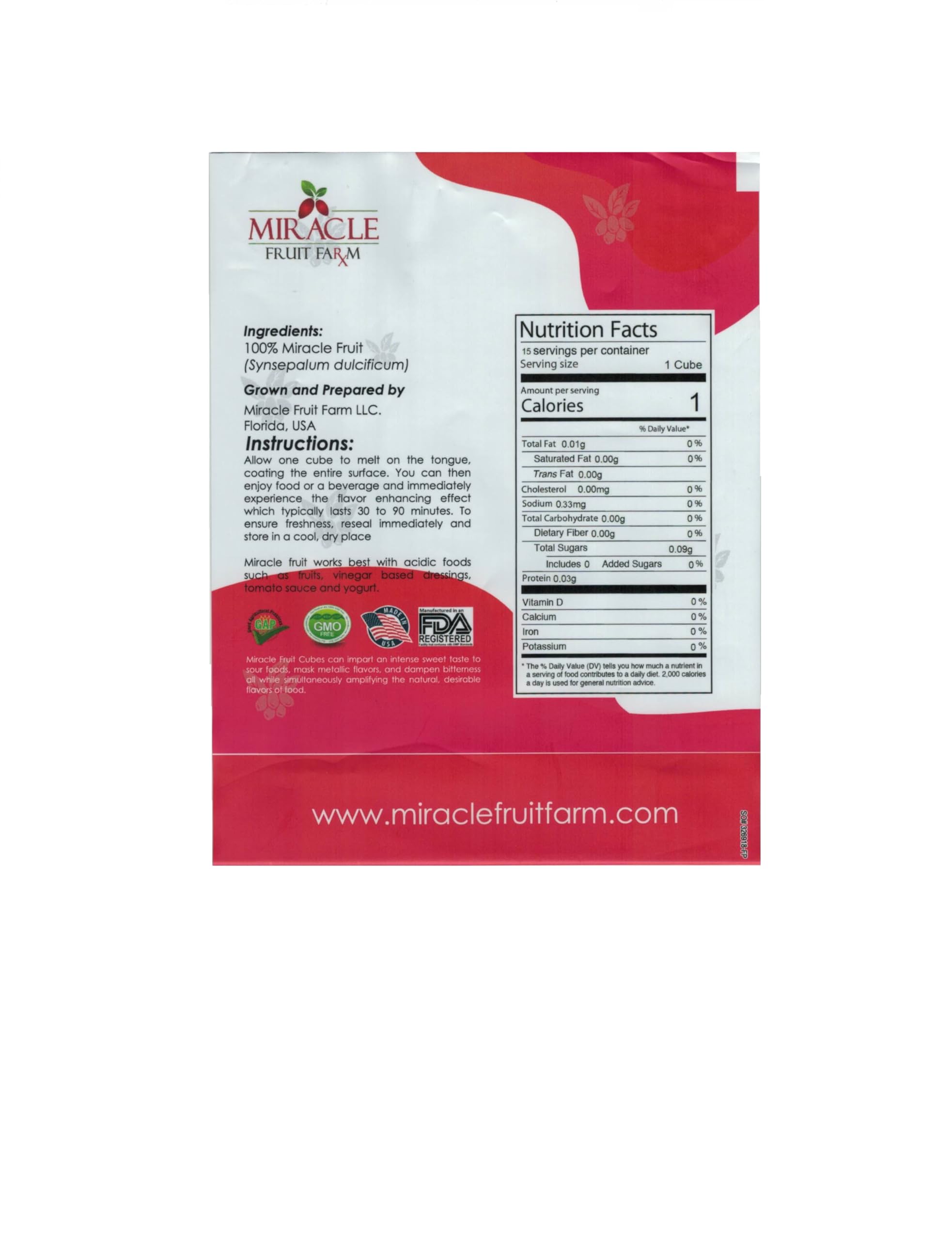 Amazon.com: Miracle Fruit Cubes, 15 count (Pack of 2) Shipped