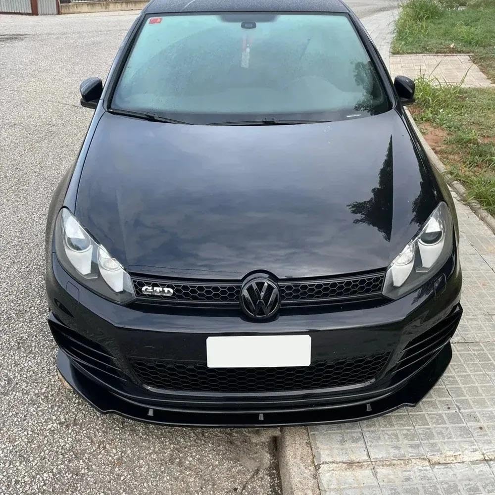 [GOOD SPOILER] Spoiler Delantero para Volkswagen Golf MK6 GTD,GTI,R (2008-2012) (Negro Brillante)