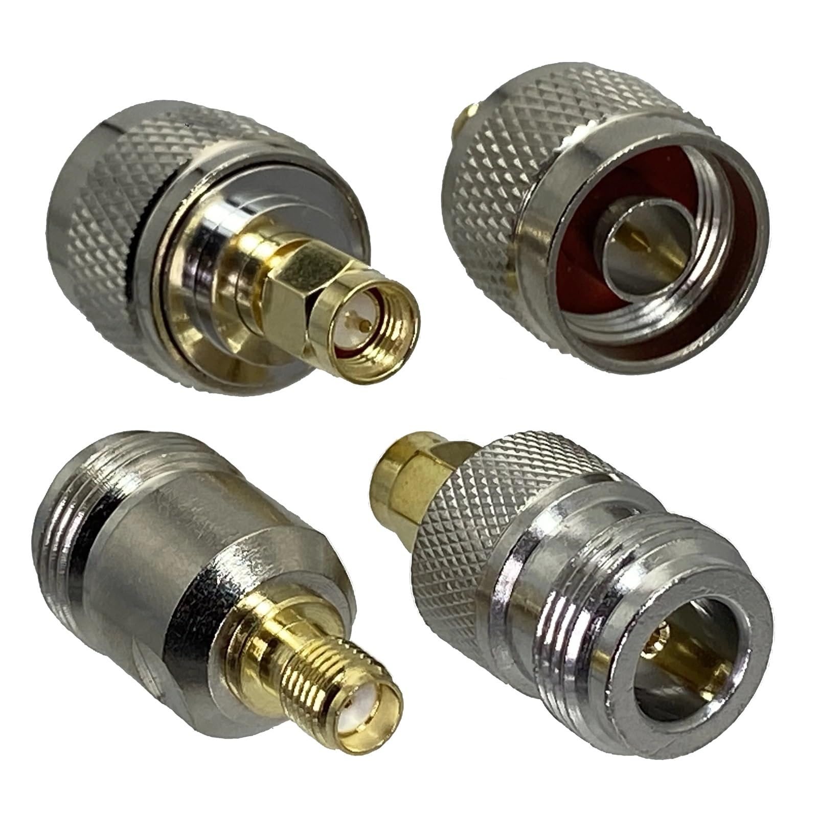 1 x adapter RF N na SMA męski i żeński, koncentryczny do zacisków kabli anteny radiowej (N Male to SMA Male)