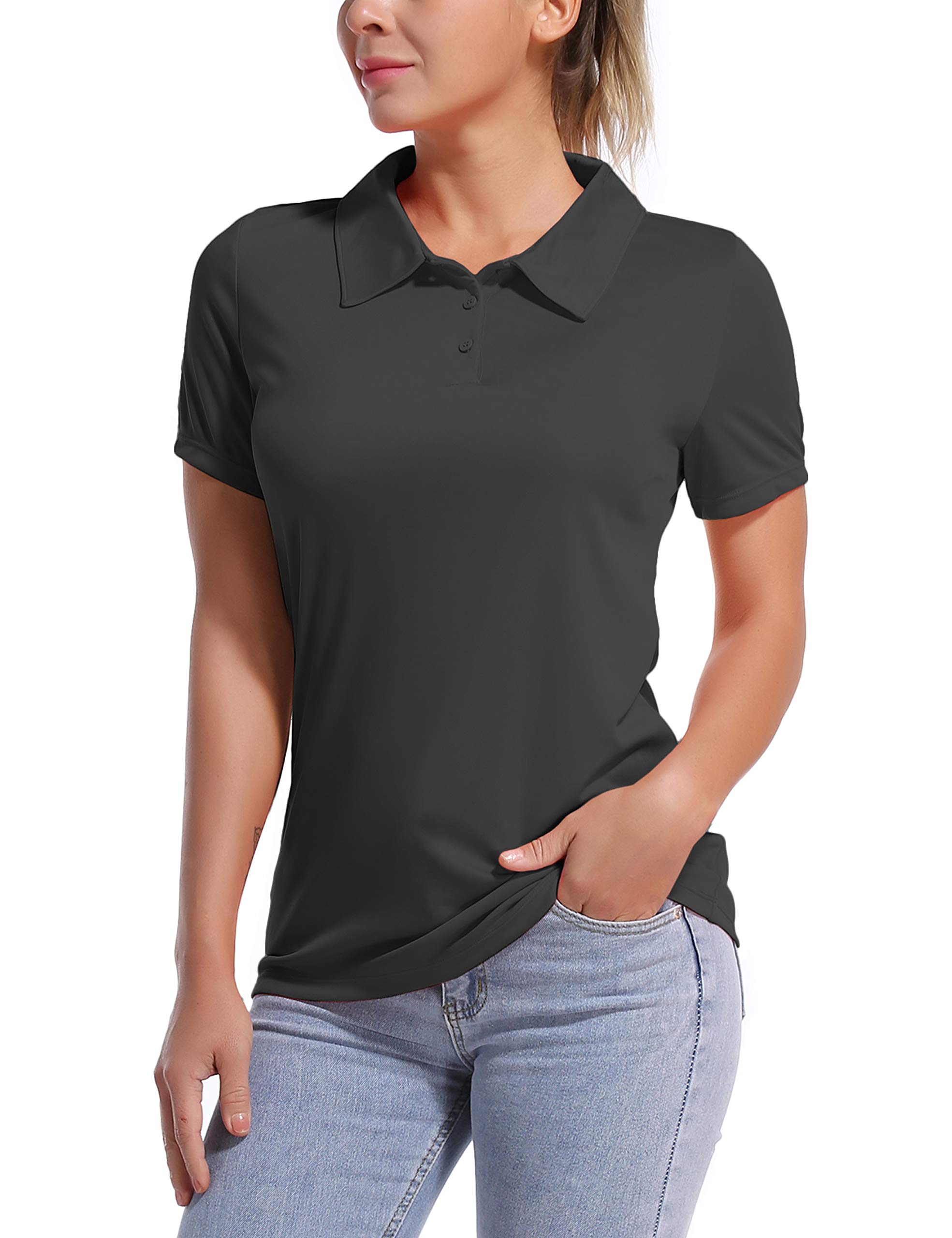 BUBBLELIME Women's UPF 50+ Sun Protection Short Sleeve Polo Athletic Tennis Golf Shirts Quick Dry Outdoor Sports Shirts Tops