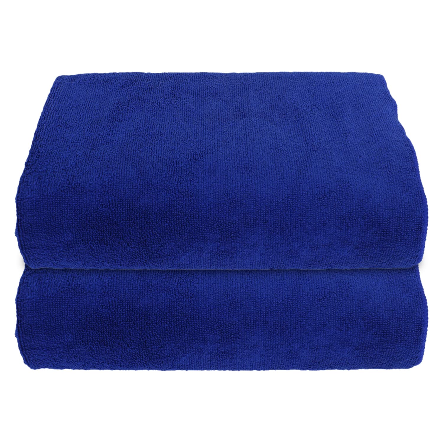 Fun Home Lightweight Bath Towel|Soft Absorbent Cotton Anti-Bacterial & Quick Dry Shower Towel for Bathroom,Hotel,Gym,Travel,Pack of 2 (Blue)