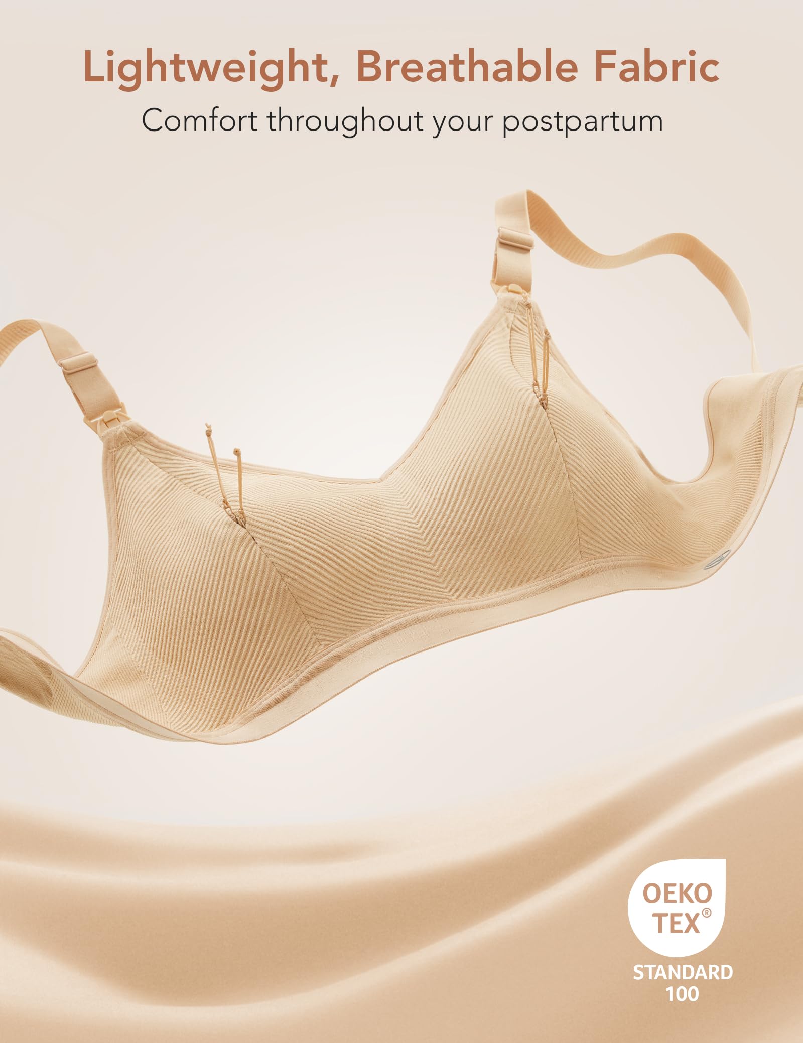 HOFISH Reggiseno di pompaggio a mani libere reggiseno sportivo da donna senza cuciture imbottito per allattamento maternità reggiseno per gravidanza/allattamento al seno/allenamento S-2XL