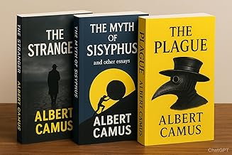 The Stranger + The Myth of Sisyphus + The Plague (Set of 3 Books) by Albert Camus Pepar Back