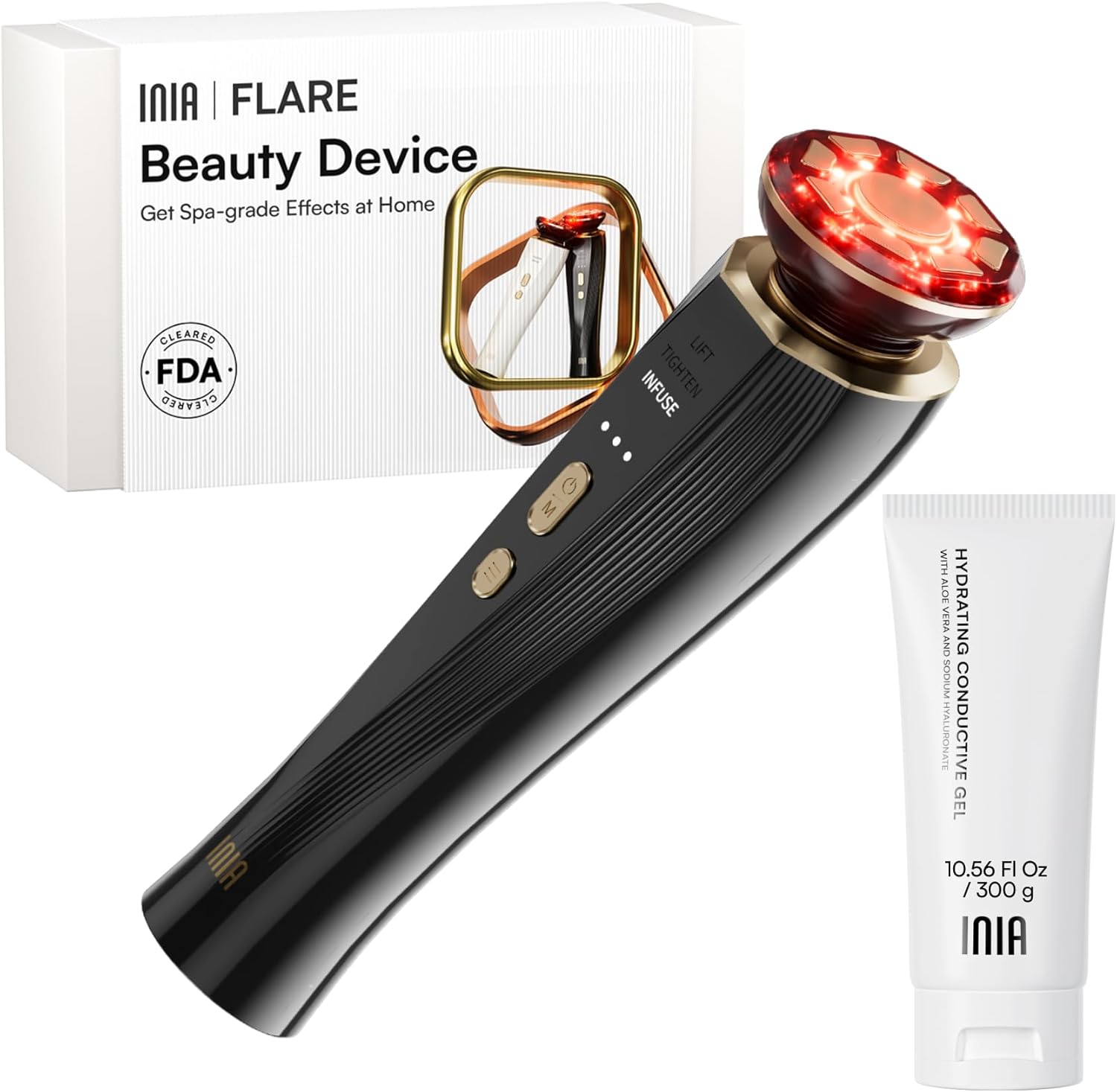 INIA 3-in-1 Skin Tightening Device True Beauty Glow...