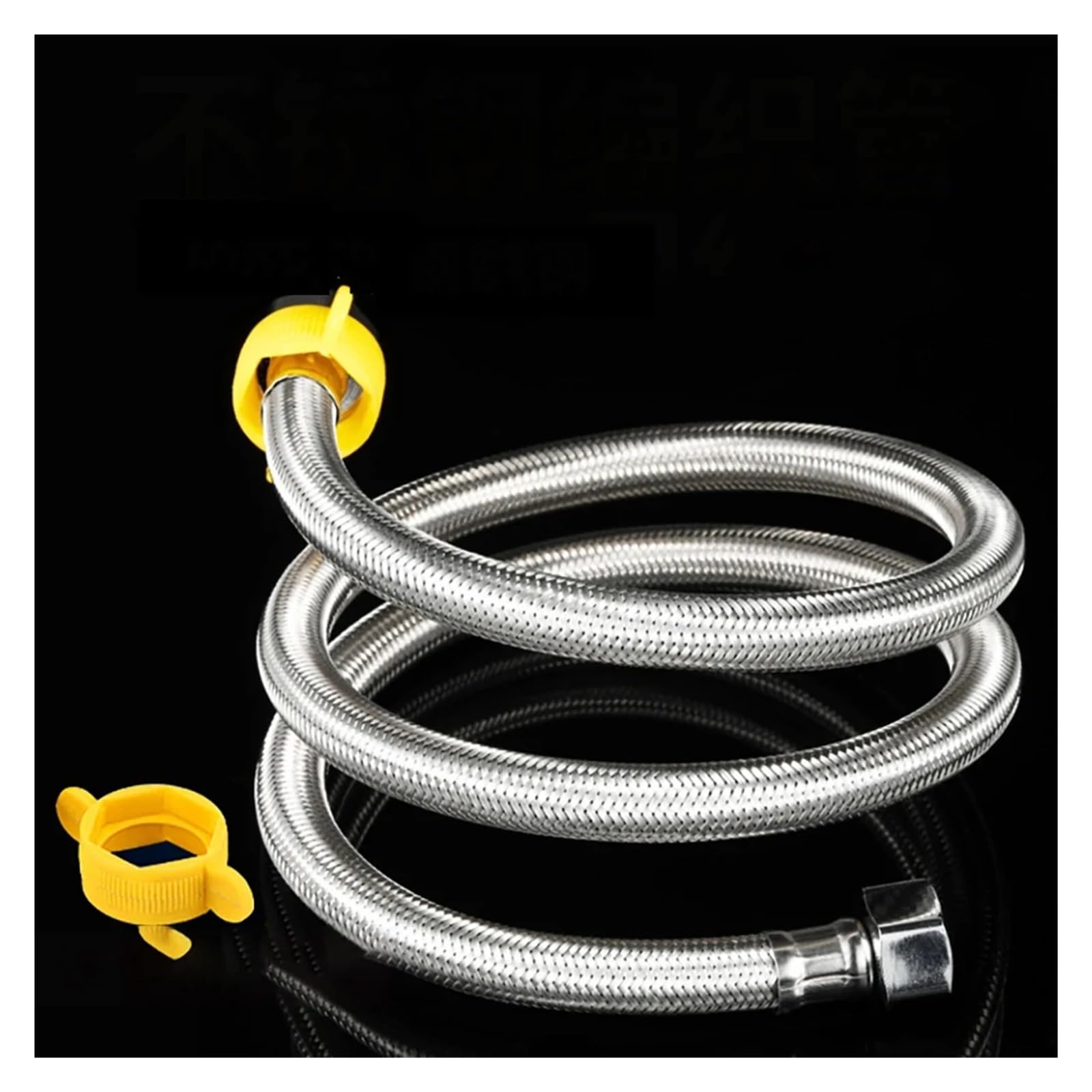 ZHGUIMING Tubo flessibile di ingresso del rubinetto dell'acqua calda e fredda Tubo flessibile di collegamento flessibile del riscaldatore del rubinetto in acciaio inossidabile 304(200cm)