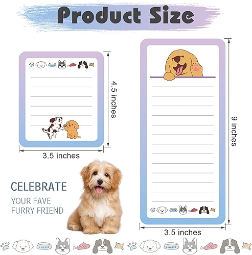 Miniatura 2 de 6 blocs de notas magnéticos divertidos para perros para refrigerador, lista de comestibles, almohadilla magnética para nevera, lista de compras,