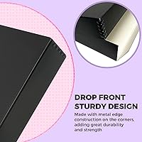 Vista 9 de Golden State Art, Caja de almacenamiento de fotos de museo con borde metálico sin ácidos, 9 x 12 pulgadas, conserva documentos, impresiones