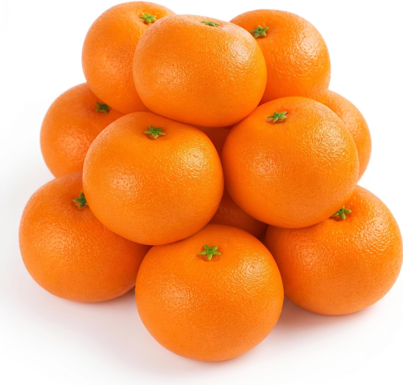 HAKSEN 12 PCS Fake Oranges, Artificial Fruits for Decoration Lifelike Fake Fruit Faux Oranges for Home Kitchen Cabinet Decor Photography Prop