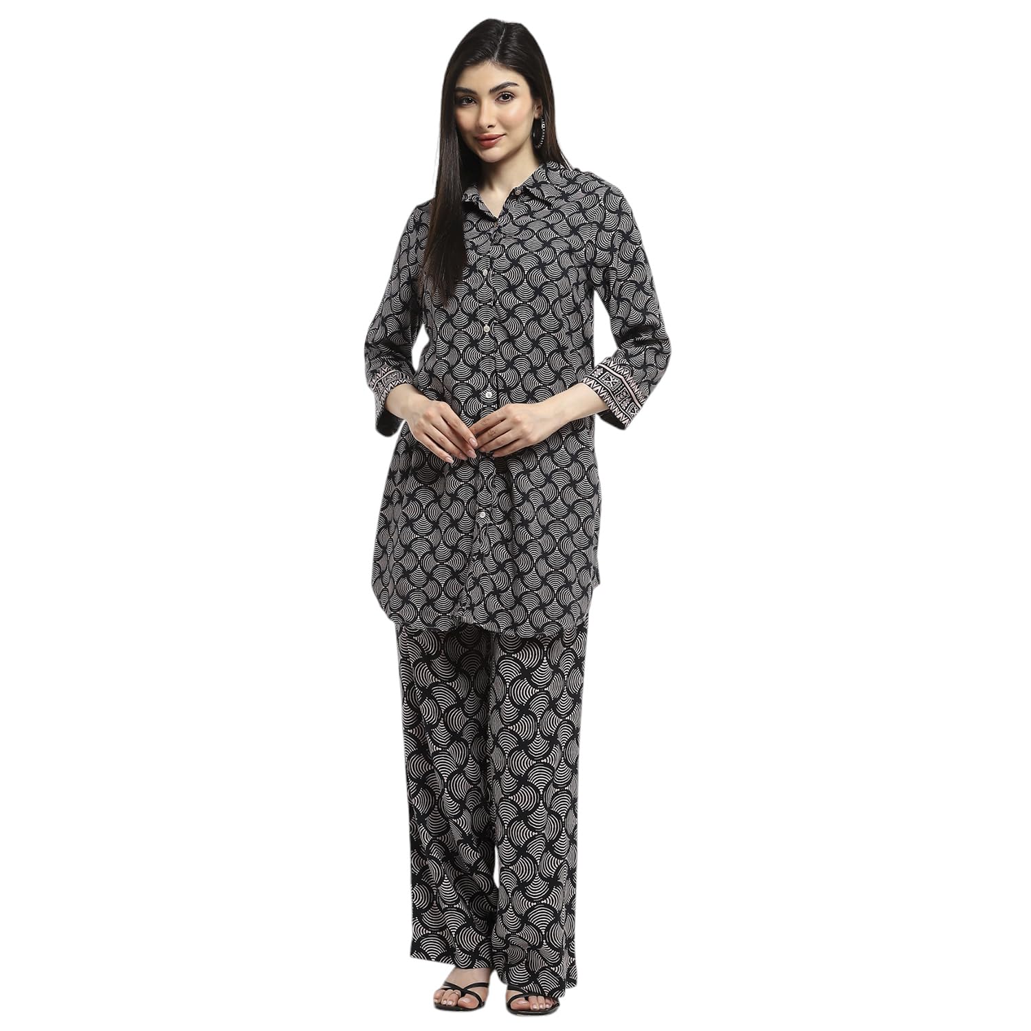 biba Women Viscose Rayon Straight Printed Suit Set-picture-38