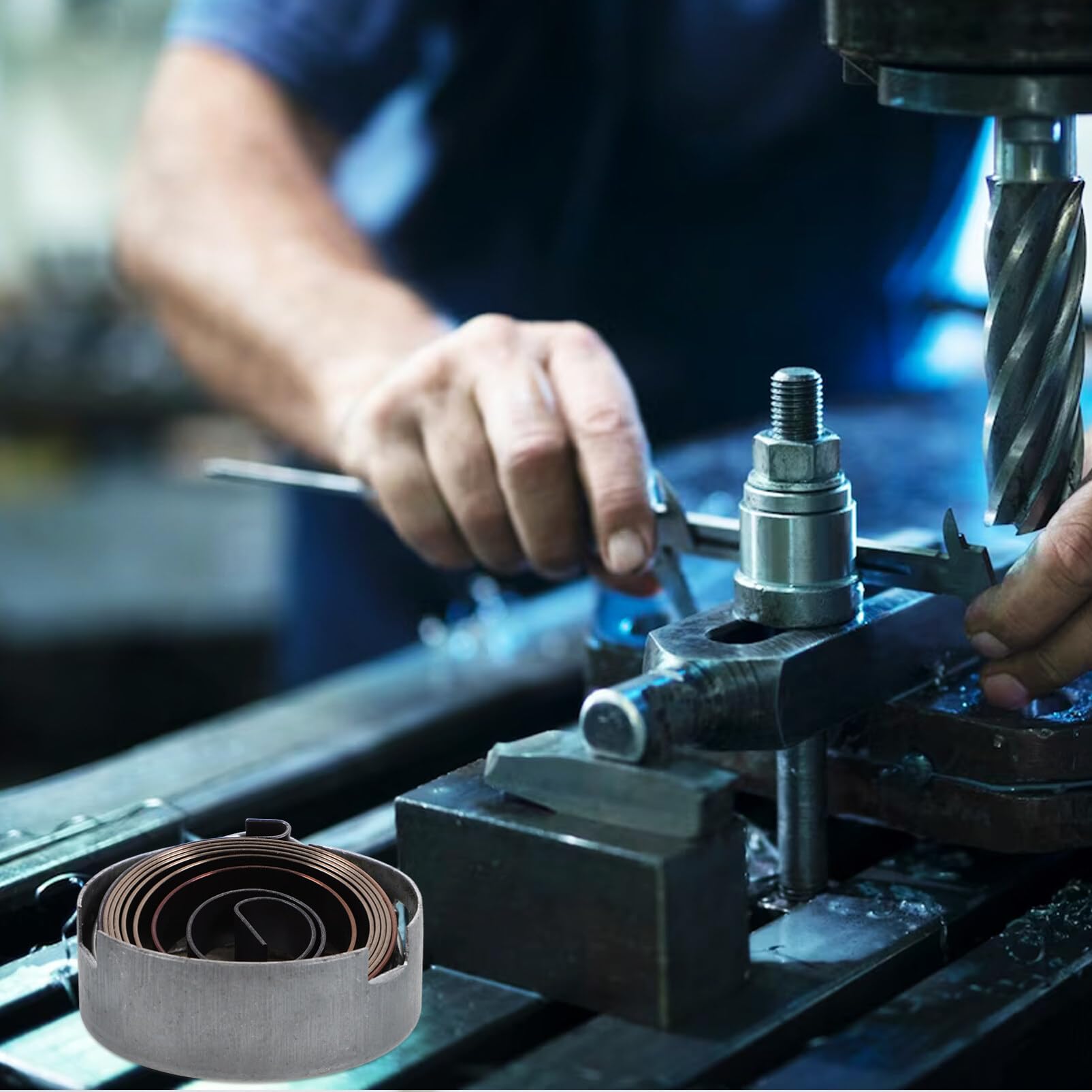 ARTIBETTER 1 Set Drill Press Return Spring Quill Spring Feed Return Coil Spring Assembly