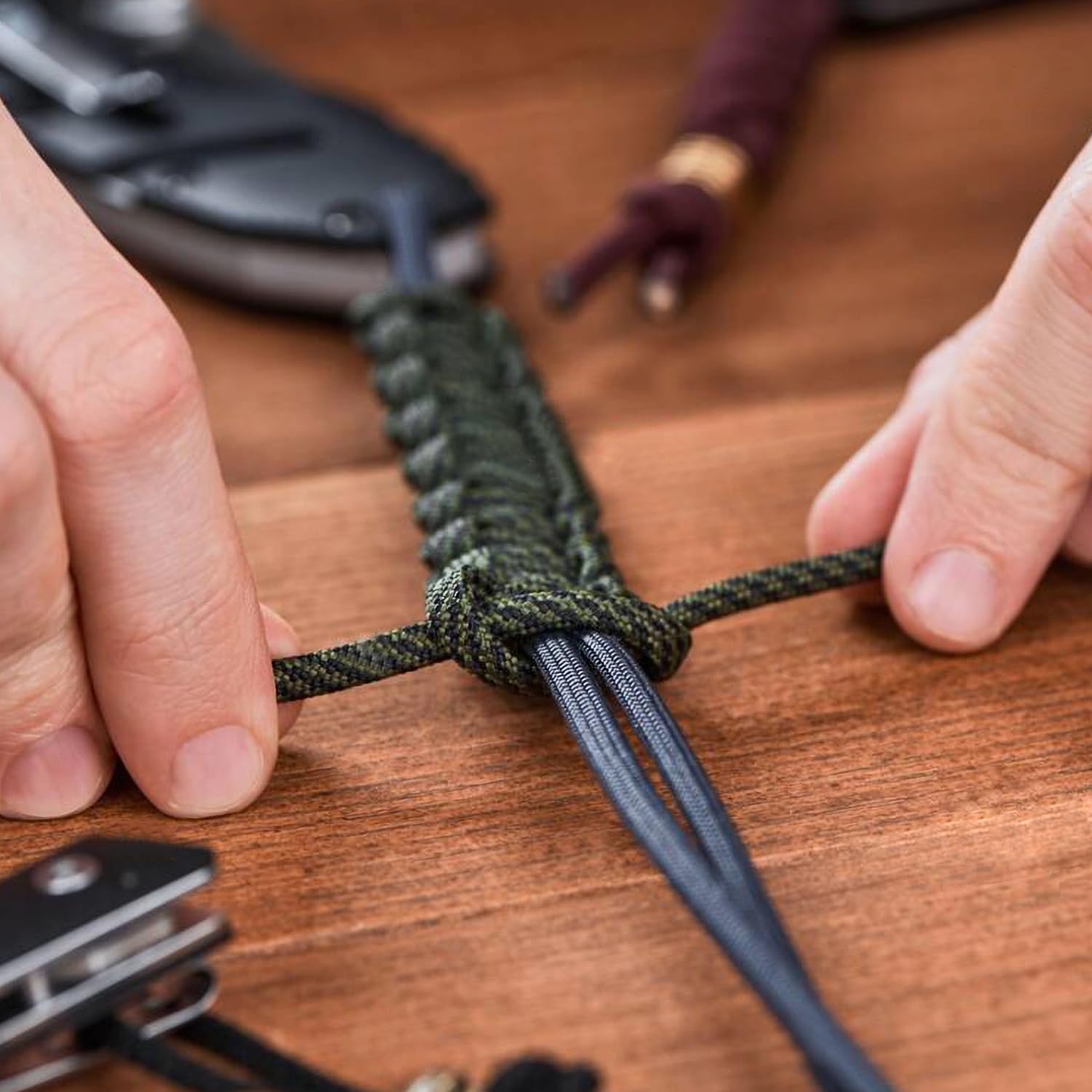 Brotree Paracord 3mm 50M 100% Nylon Seil Schnur Typ II Paracord 425 mit 3 Kern für Survival, Outdoor, Armband, Basteln - Bruchlast 192kg (Schwarz)