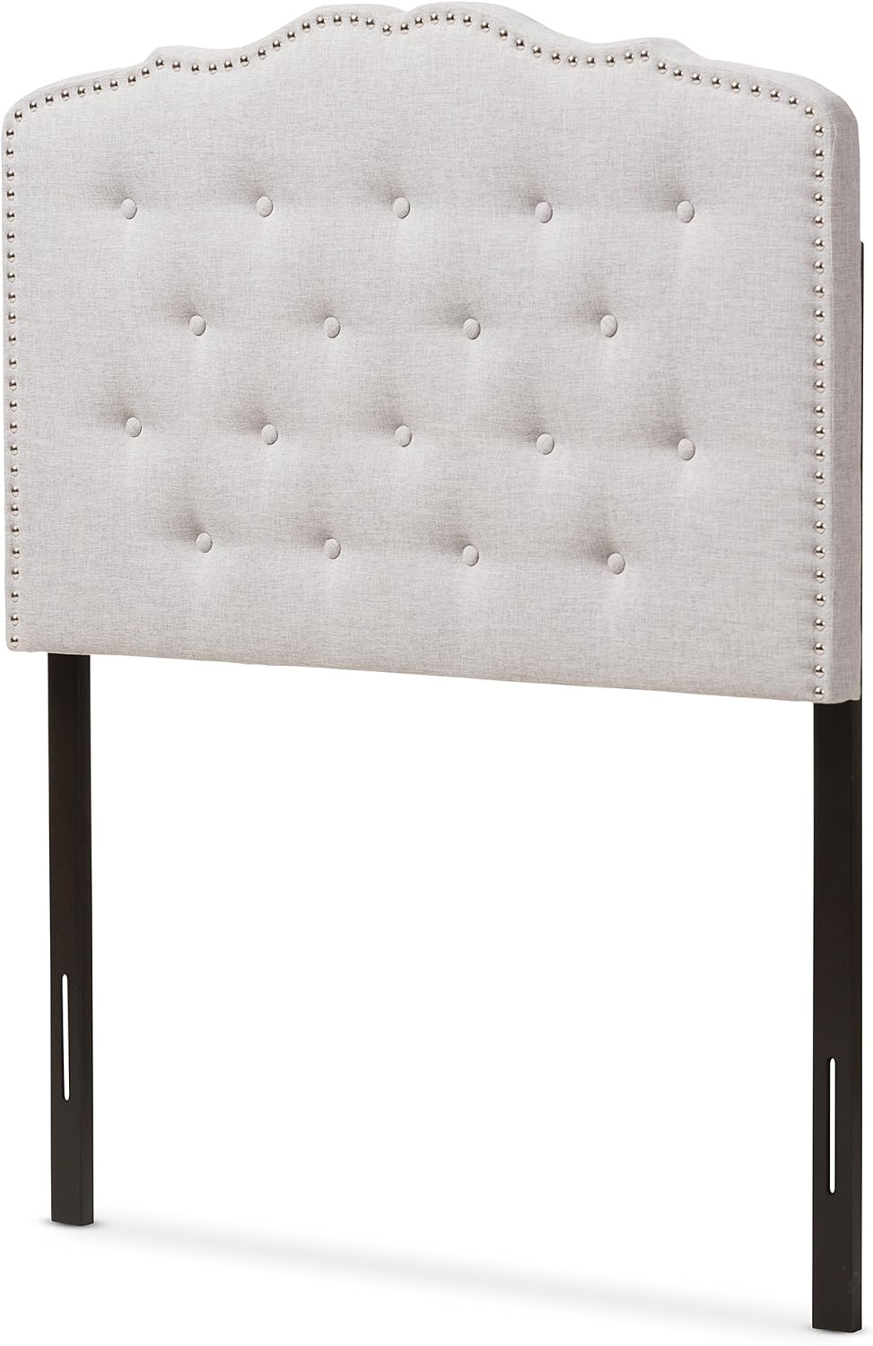 Baxton Studio Karessa Modern & Contemporary Greyish Beige Fabric Twin Size Headboard (424-7272-AMZ)