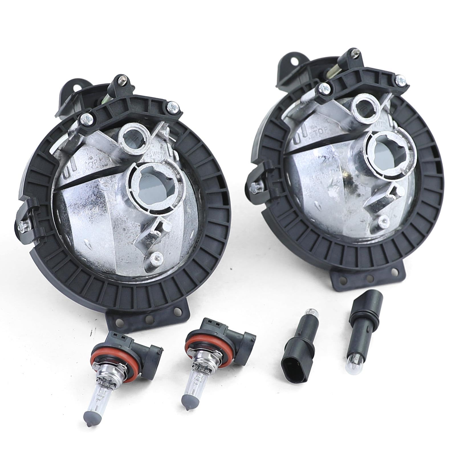 Carparts-Online Klarglas Nebelscheinwerfer Schwarz Smoke für Mini R55 R56 R57 R58 R59 06-13