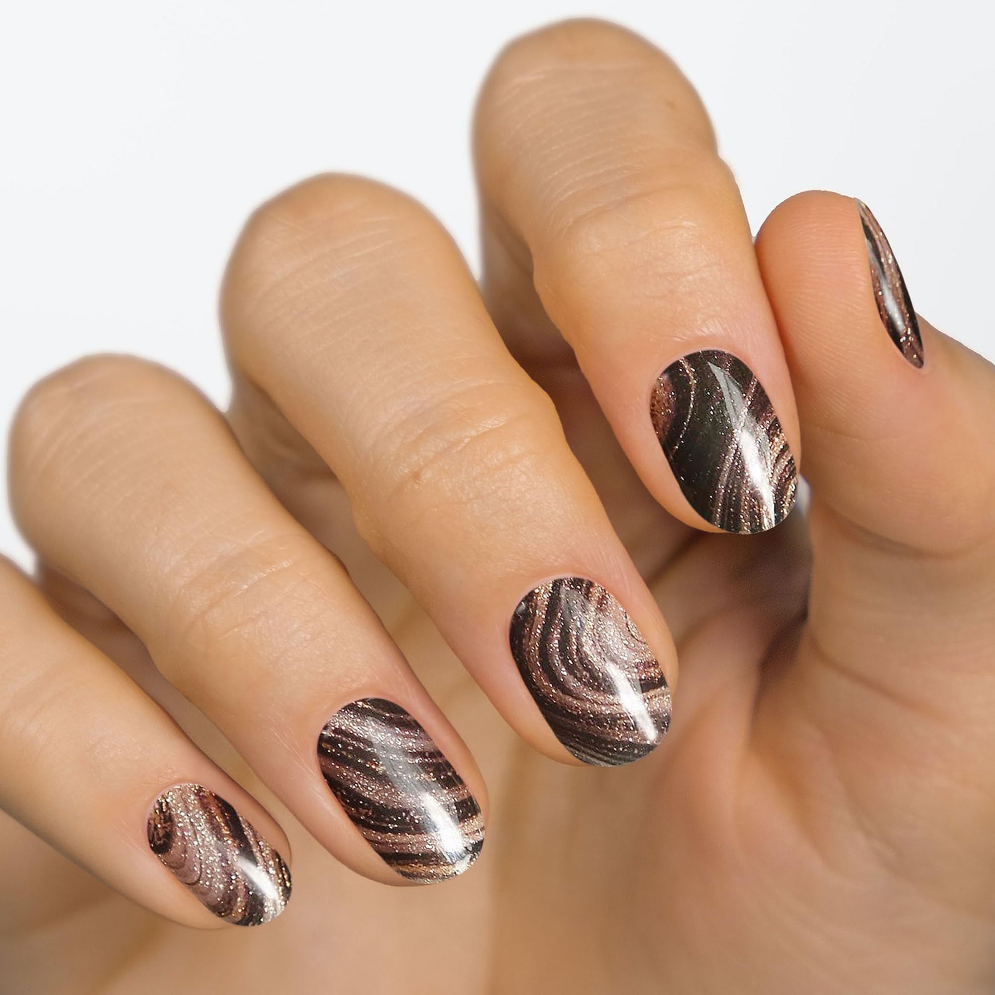 MOYOU LONDON Semi Cured Gel Nail Strips - 20 Pcs. Nail Wraps for Salon-Quality Manicure - Works with Any UV Nail Lamp - Easy to Apply, Trim, & Remove Gel Nail Stickers - Image 2