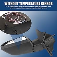 Vista 7 de Conjunto de espejo retrovisor lateral del conductor, compatible con Ford F-150 2015-2020, vidrio eléctrico ajustable y calentado, señal de giro