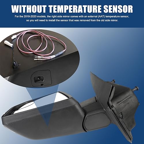 Miniatura 7 de Conjunto de espejo lateral del pasajero compatible con Ford F-150 2015-2018 espejo retrovisor lateral con vidrio eléctrico ajustable y calefactable,