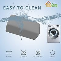 Vista 7 de Easy-Going Funda Elástica para Otomana Taburete de Almacenamiento Plegable Protector de Muebles Forro Rectangular Suave Parte Inferior Elástica Gris