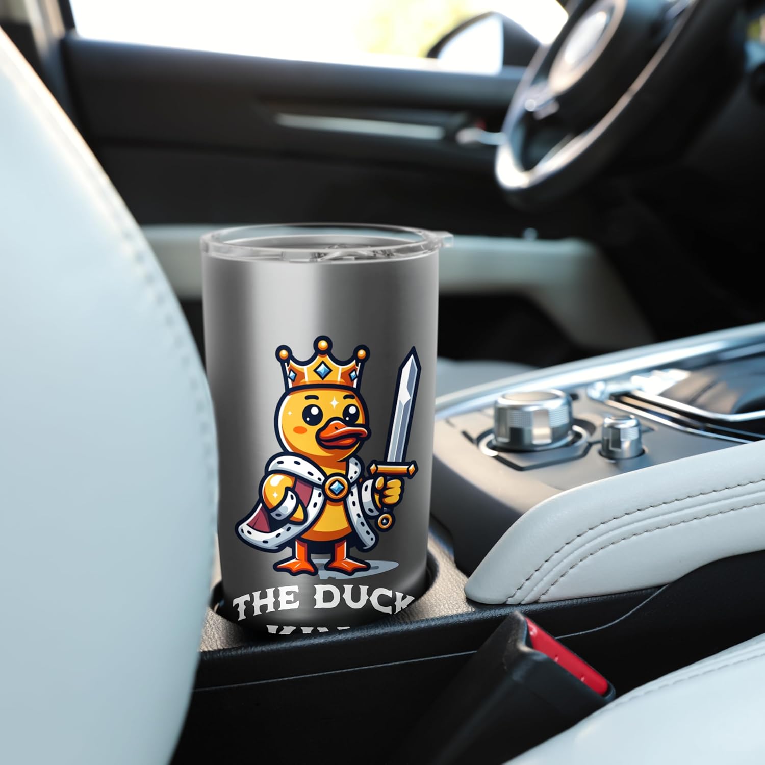 Duck King Funny Quote Rubber Duck Lover Stainless Steel Insulated Tumbler - Image 6