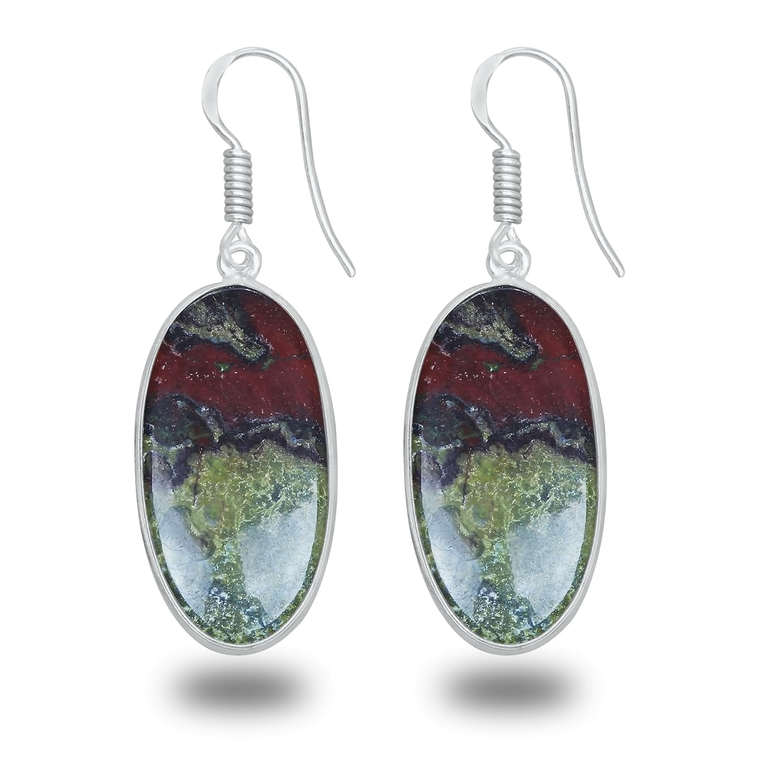 Kirit Gems Oval Earrings Set for Women Crystal Drop & Dangle Earrings, Assorted Natural Gemstones - Handcrafted
