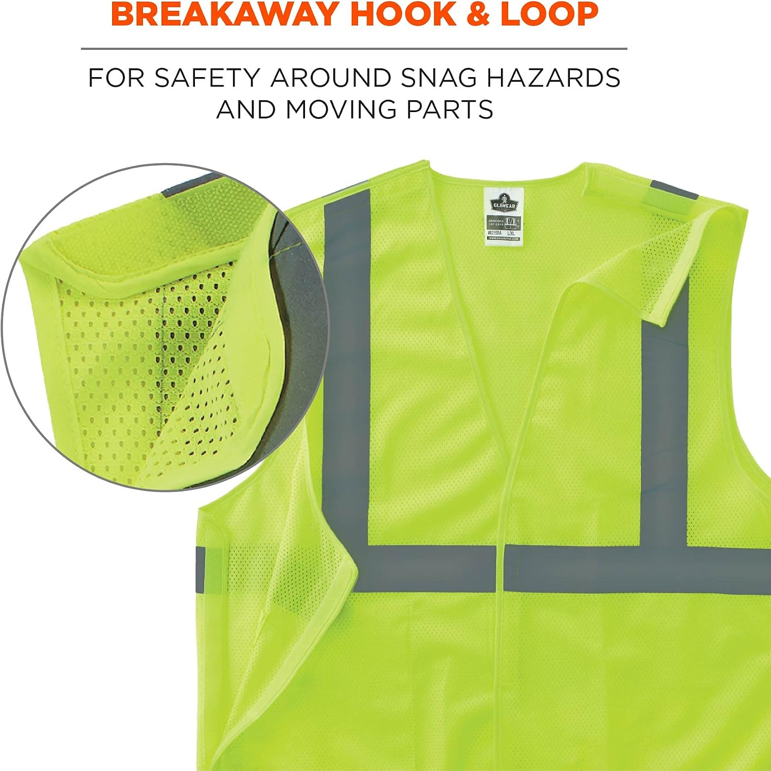 Ergodyne GloWear ANSI High Visibility Orange Breakaway Reflective Safety Vest