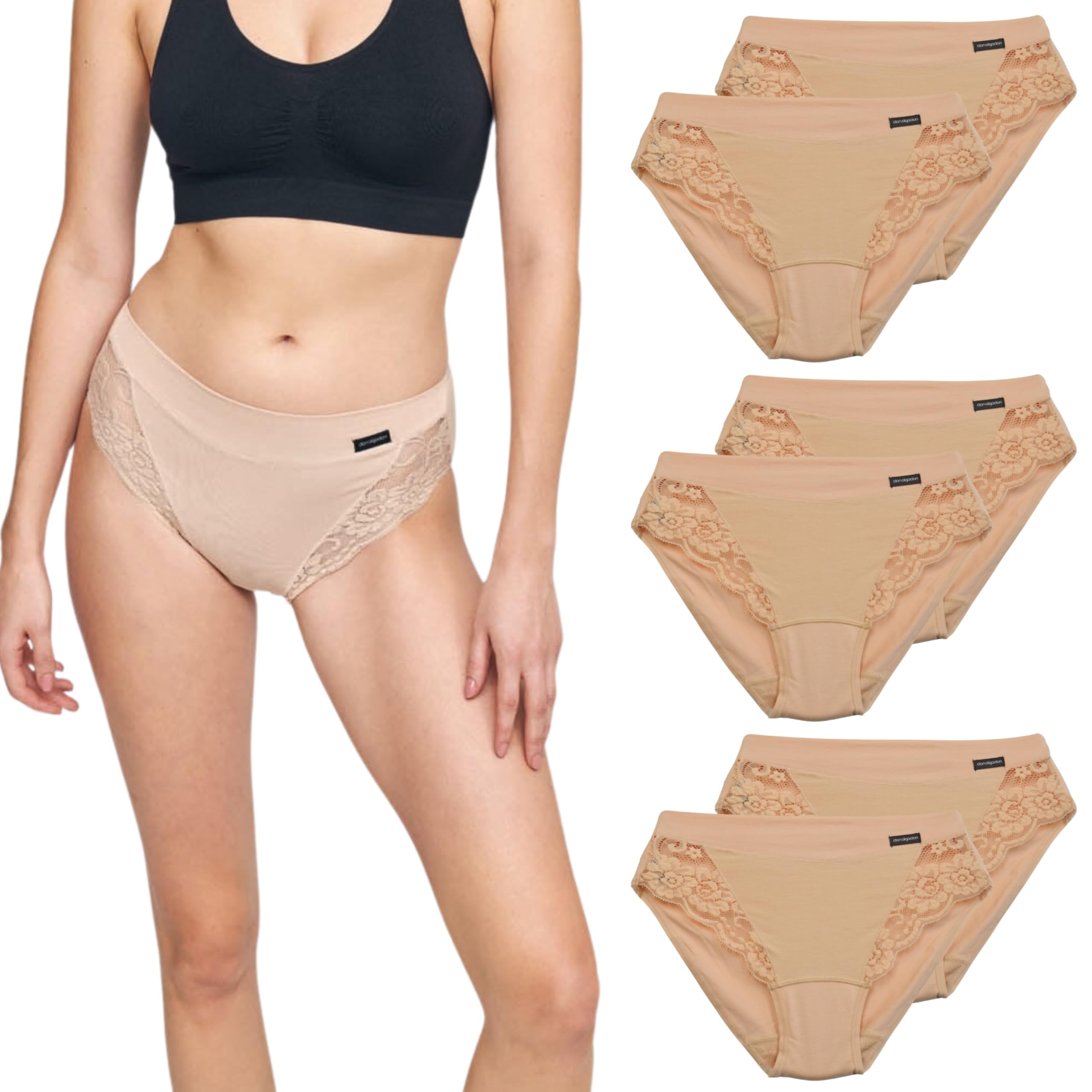 DON ALGODON | Pack 6 Bragas Mujer Tacto Extrasuave