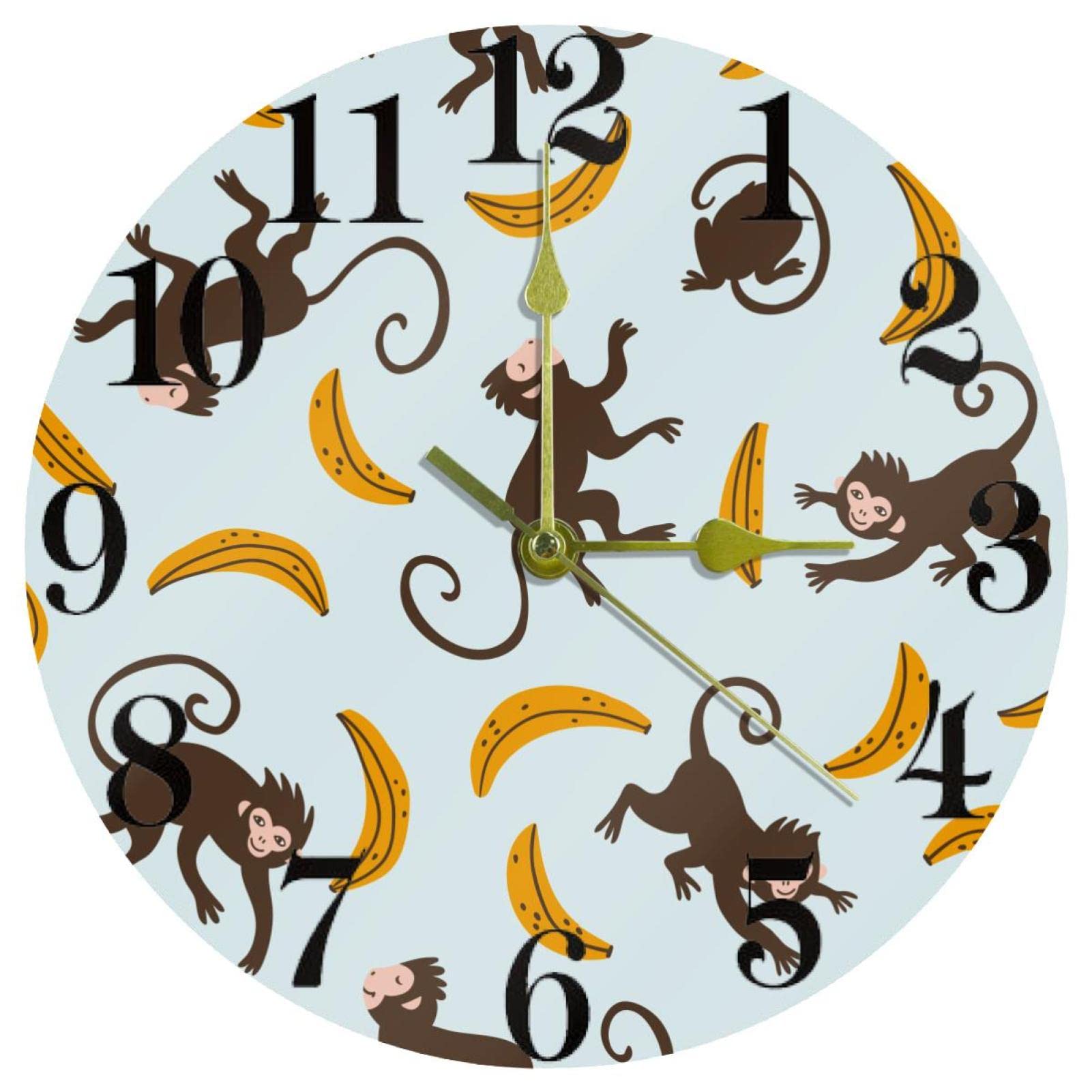 Horloge murale originale singe mignon idée cadeau décoration maison et enfant