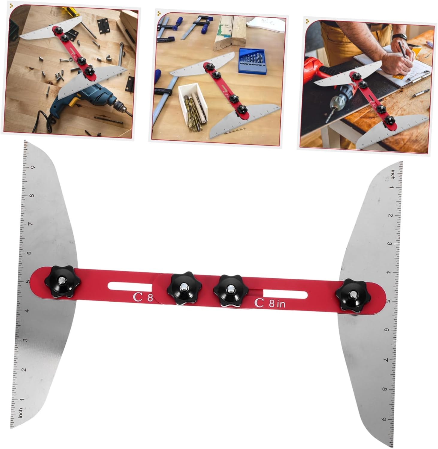 1Set Stair Tread Template Tool Portable Measuring Gauge for Stairs Durable and Compact Design for Easy Storage and Transportation for Accurate Stair