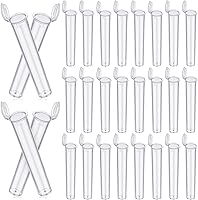 Vista 1 de Frienda Contenedor de tubo de plástico transparente de 4.567 in con tapas, contenedor de sellado impermeable a granel con tapas (25 piezas)
