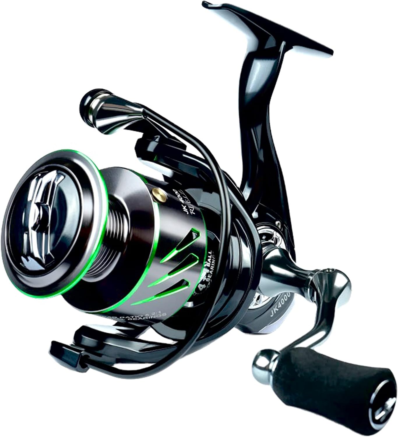 REELZ - Performance Spinning Reel, Ultimate Jk Series Fishing Reels, Freshwater & Saltwater Fishing Reels, Lightweight High Speed, Ultra Smooth 5.2:1 Stainless Steel and Aluminum Frame