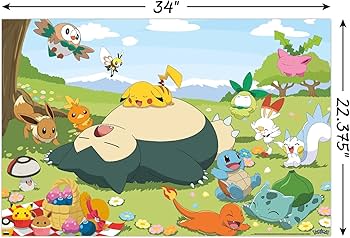 Amazon.co.jp: ポケモン-グループピクニックウォールポスター Amazon.co.jp: ポケモン-グループピクニックウォールポスター