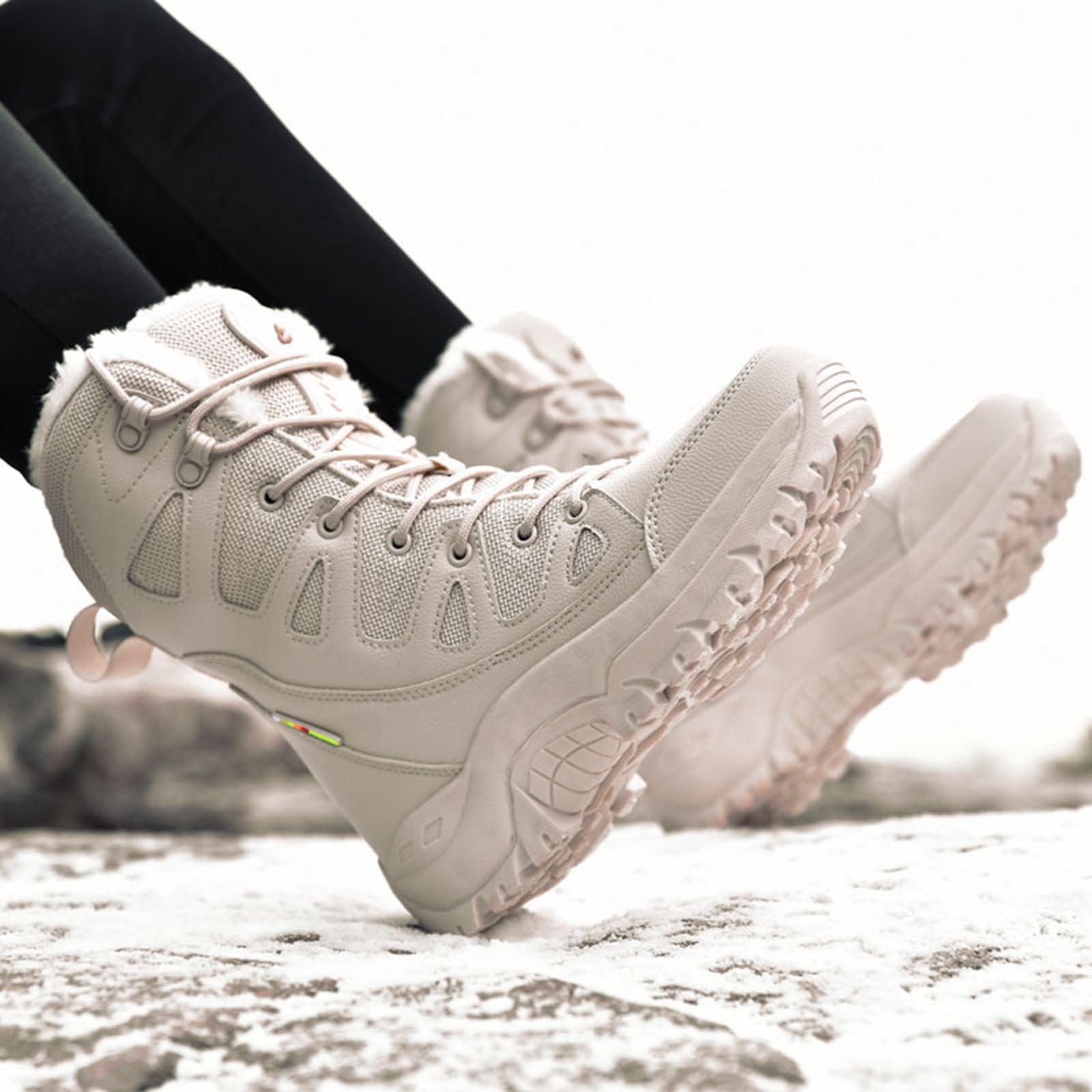 CUTEHEELS Męskie i damskie zimowe buty outdoorowe, wodoszczelne, antypoślizgowe buty trekkingowe