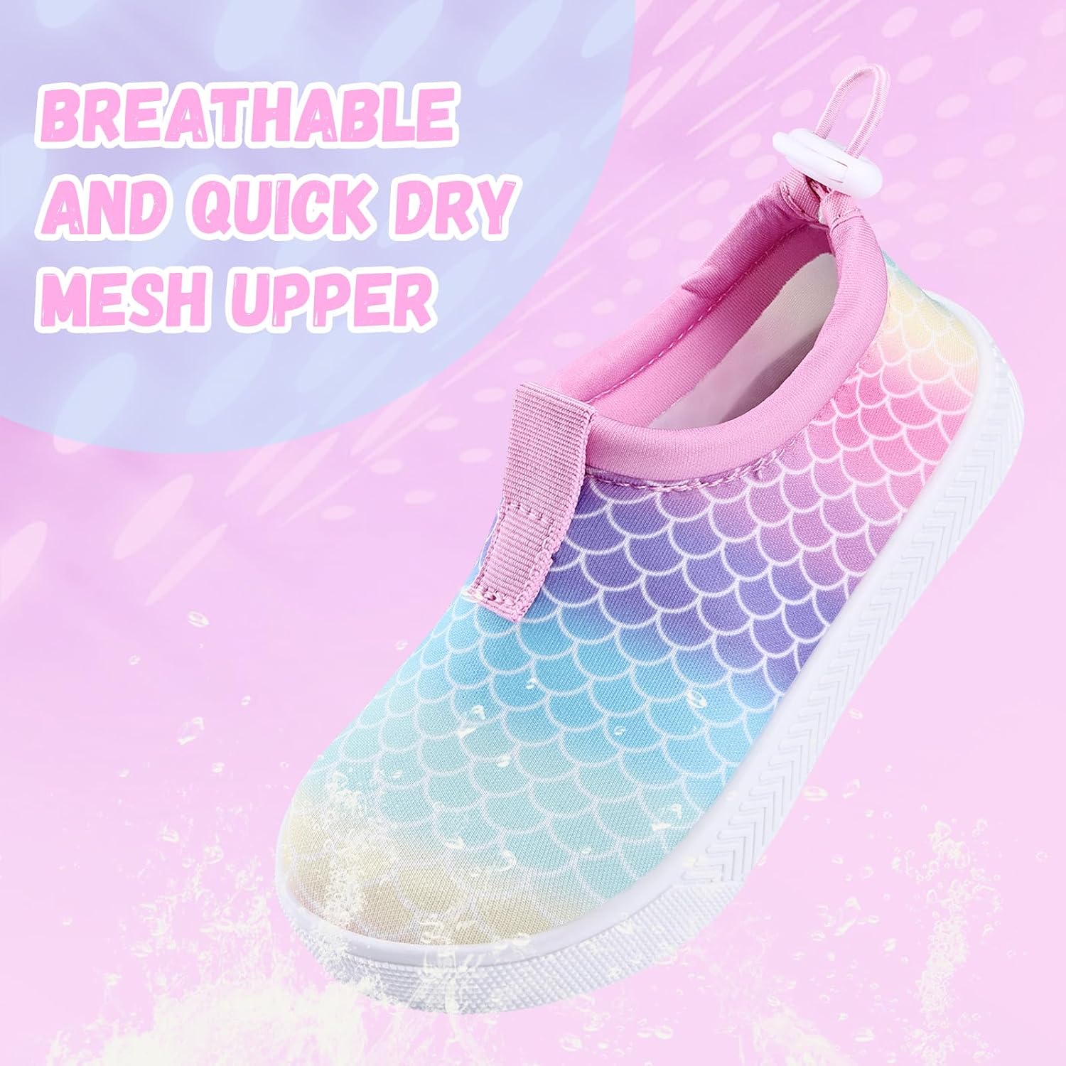 WateLves Toddler Water Shoes Kids Boys and Girls Quick Dry Water Sneakers Slip On Aqua Swim Shoes for Beach Daily Walking