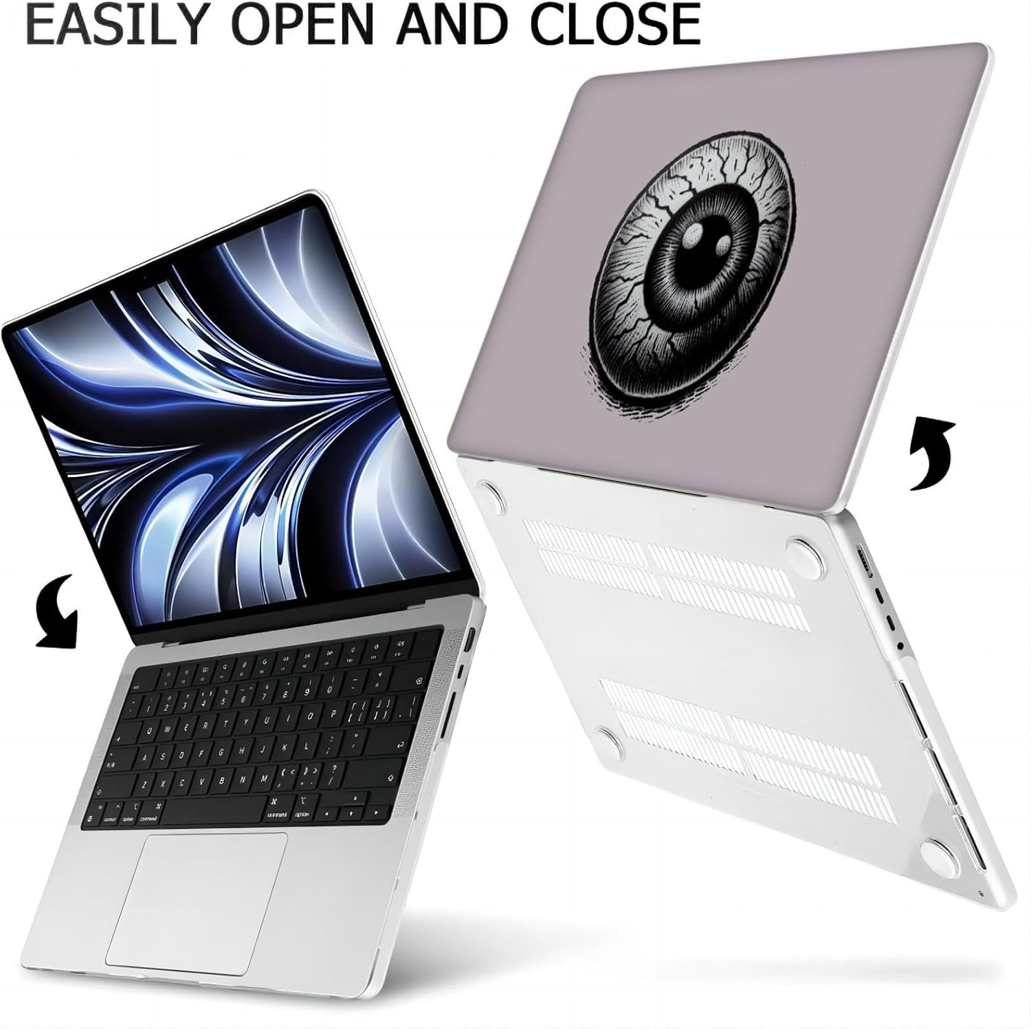 Compatible with MacBook Neo 13-inch, Hard Shell Case with Keyboard Cover and Screen Protector (A3404 A18 Pro chip, 2026 Release) - Eyes MC22702
