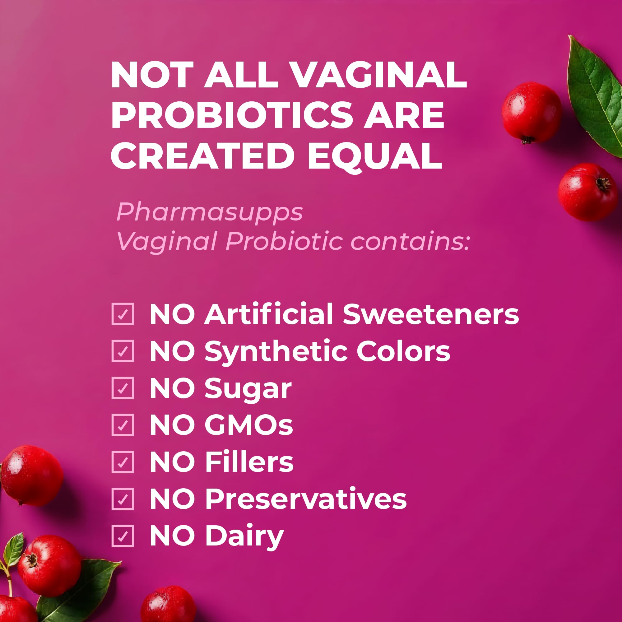 Women’s Probiotic for Vaginal Health | 50 Billion CFU with Probiotics, Prebiotic, Postbiotics & Cranberry for pH Balance, UTI Support, Yeast, Gut Health, Odor, Dryness & Feminine Comfort