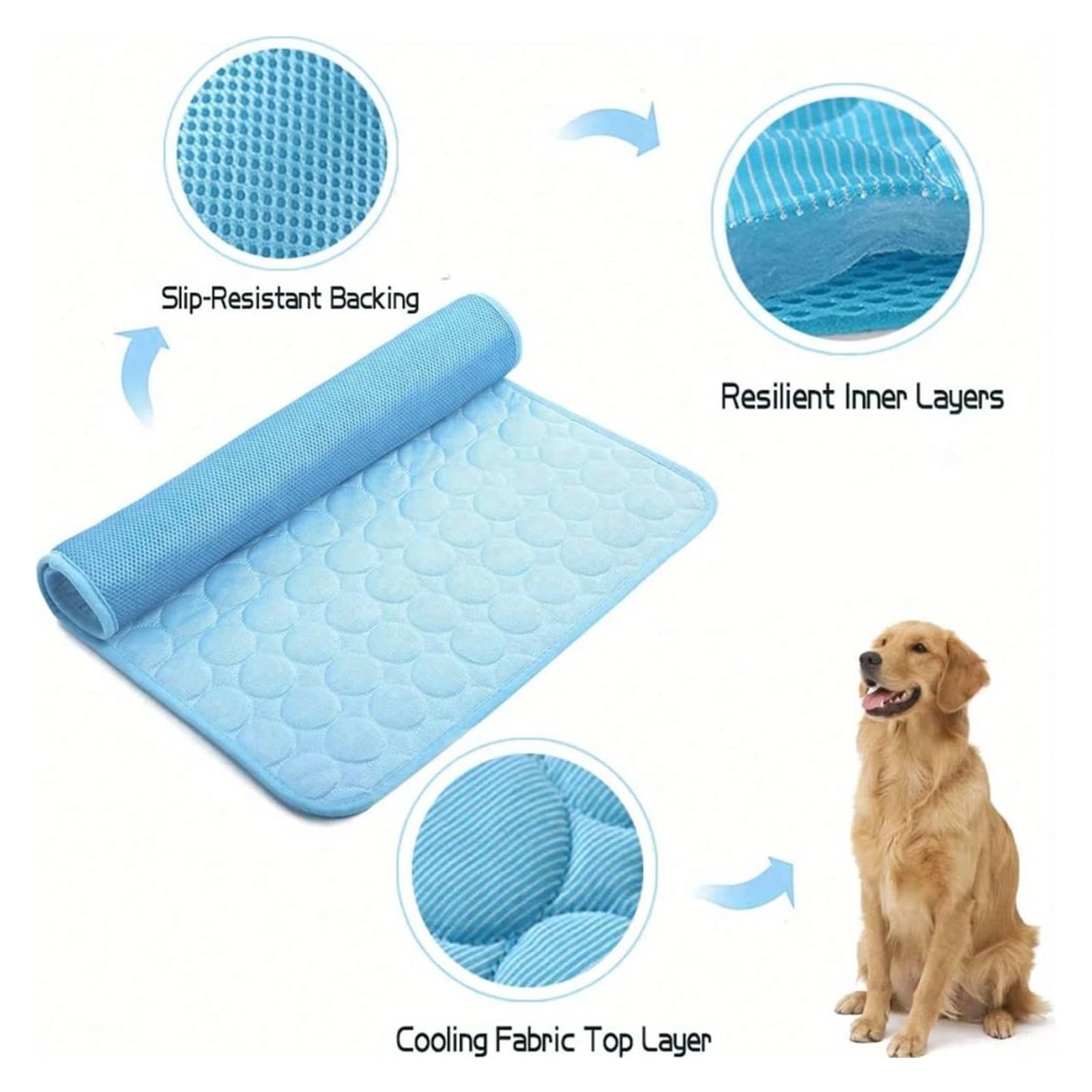 Kühlmatte für Haustiere Kühlmatte for Haustiere: Schlafmatte for Katzen und Hunde(Gray,2XL(150x100cm))