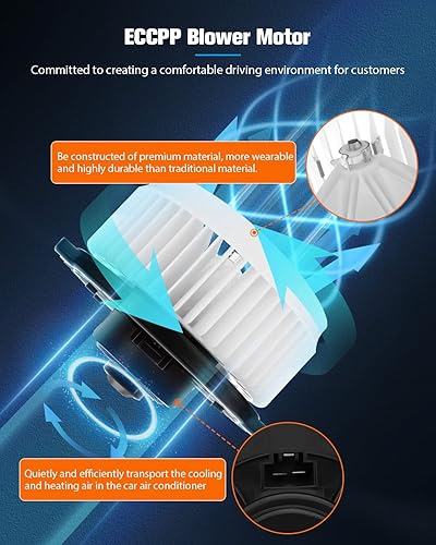 Miniatura 5 de ECCPP Compatible con Acura para Honda HVAC Motor de soplador de calentador de plástico ABS con jaula de ventilador frontal para Acura TSX
