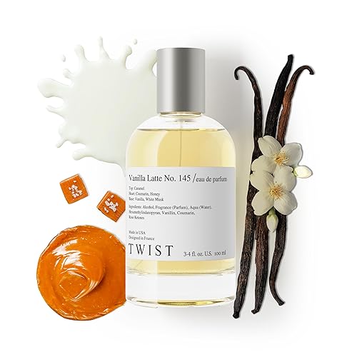 Twist Vanilla Latte No. 145 - Eau De Parfum Inspired by Giardini Di T. Bianco Latte, Long-Lasting Perfume For Women & Men, Paraben Free, Vegan, Clean Ingredients, Unisex - Spray 100 ml | 3.4 fl. oz. - Vanilla Latte No. 145- Inspired by Bianco Latte - 3.4 Fl Oz (Pack of 1)