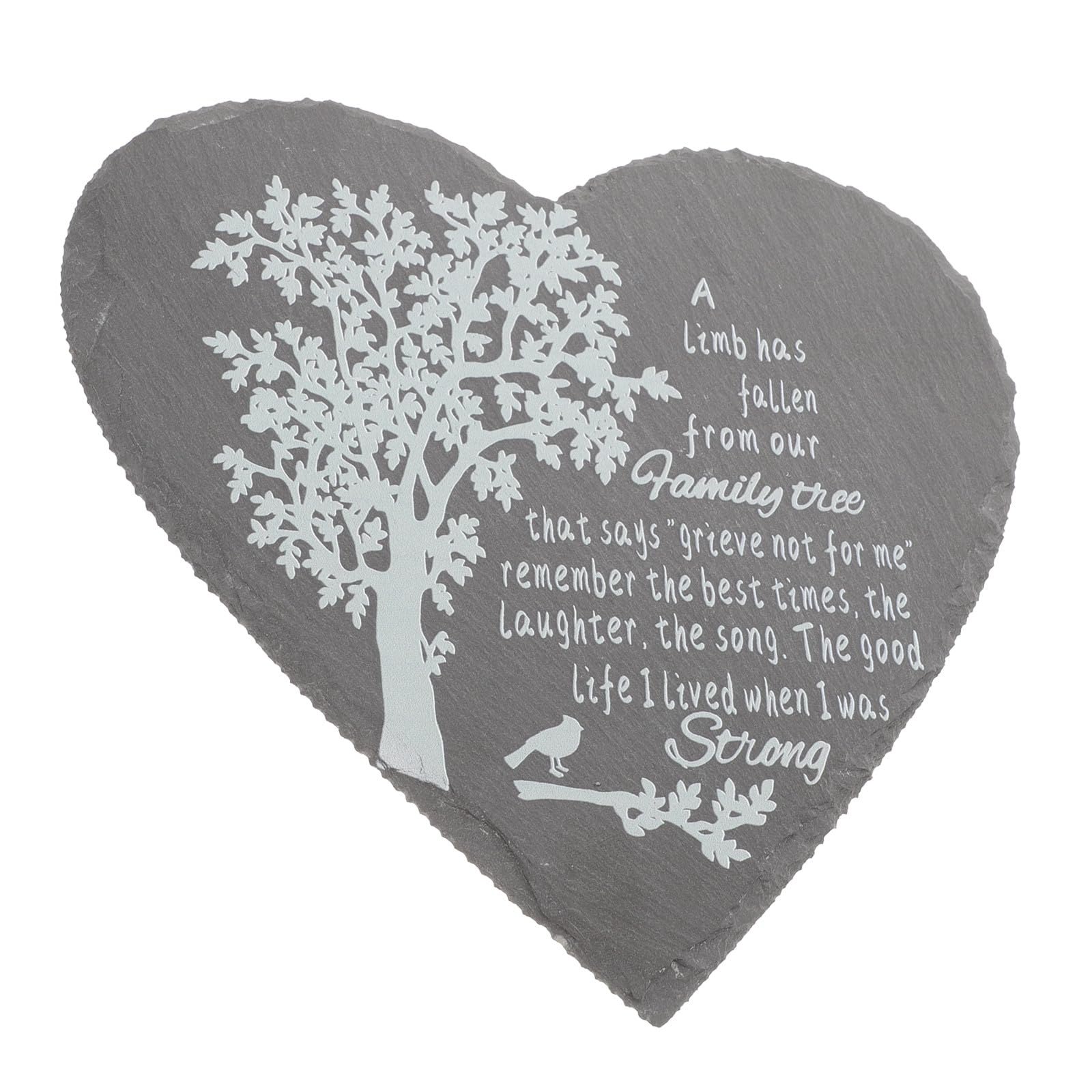 Pierre commémorative plaque de deuil et dalles de jardin arbre de vie