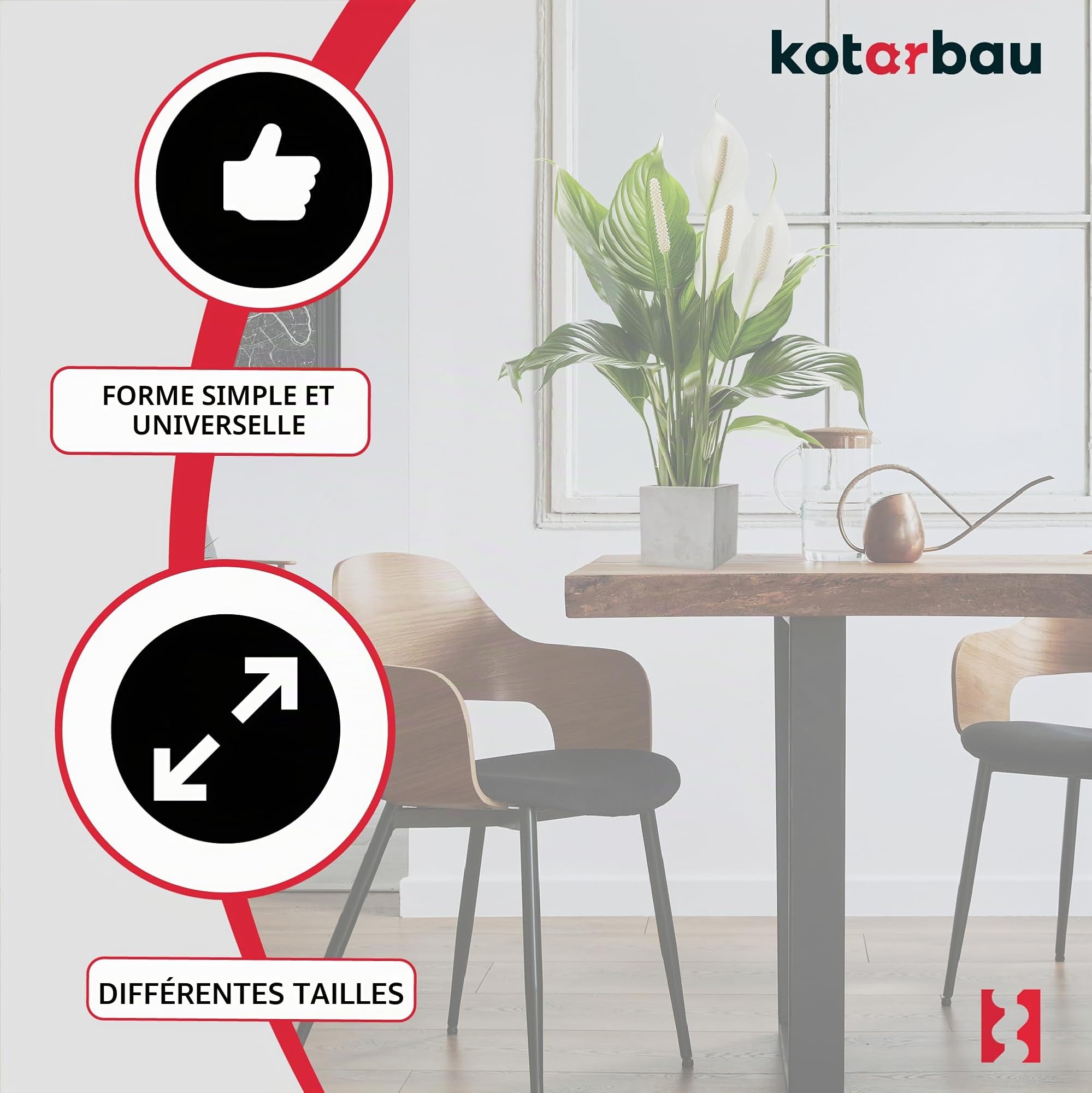 KOTARBAU® Lot de 2 pots de fleurs en béton décoratif carré pour fleurs et plantes 16 x 16 cm