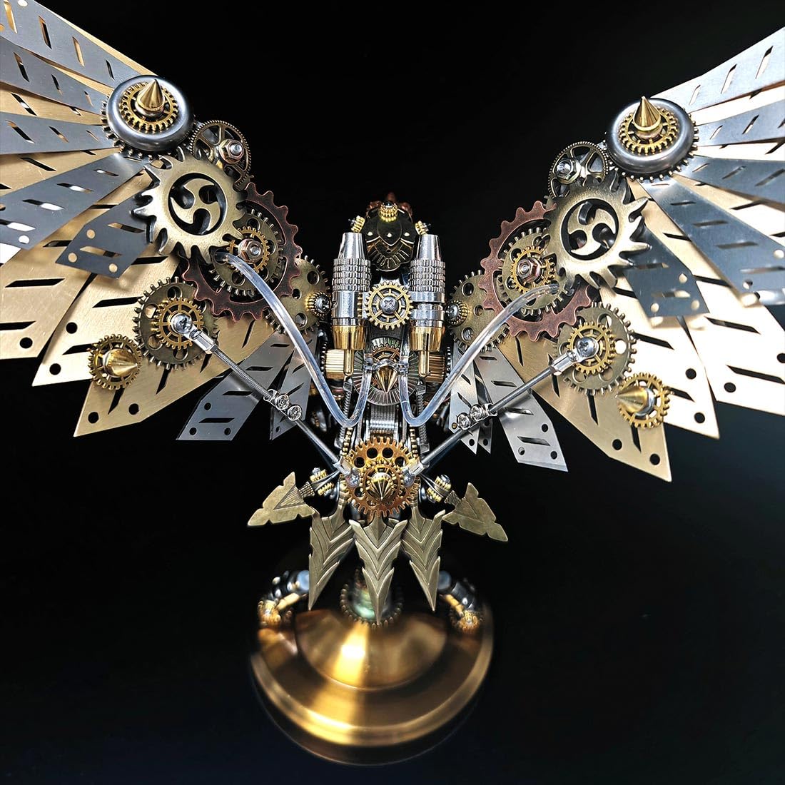3D Steampunk Metallpuzzle für Erwachsene, 3D Mechanischer Adler Modellbausatz mit LED-Beleuchtung, Brain Teaser Puzzles DIY Montage & Geschenk für Raumdekor und Freunde (650PCS)