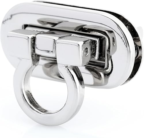 Miniatura 10 de CRAFTMEMORE Paquete de 2 bolsas de metal con cierre de giro ovalado para manualidades, suministros de fabricación de bolsas (grande de 1-58