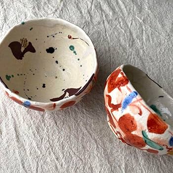 信楽中郷窯 鈴木茂至造　銀彩赤絵対鉢　5枚組２種　10客銘々皿　信楽中郷窯 信楽中郷窯 鈴木茂至造 銀彩赤絵対鉢 5枚組2