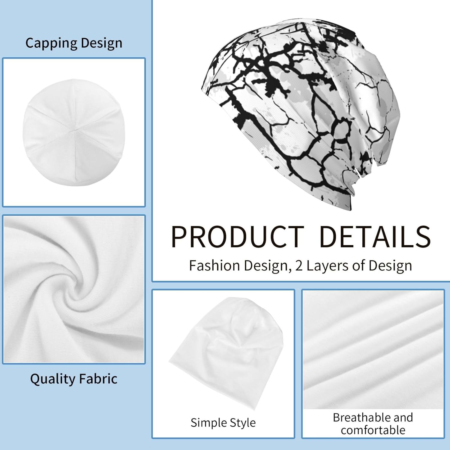 Jesus Christian Cross Beanie Chemo Hat Cancer Headwear Knitted Hats Slouchy Cap for Adults Women Men - Image 7