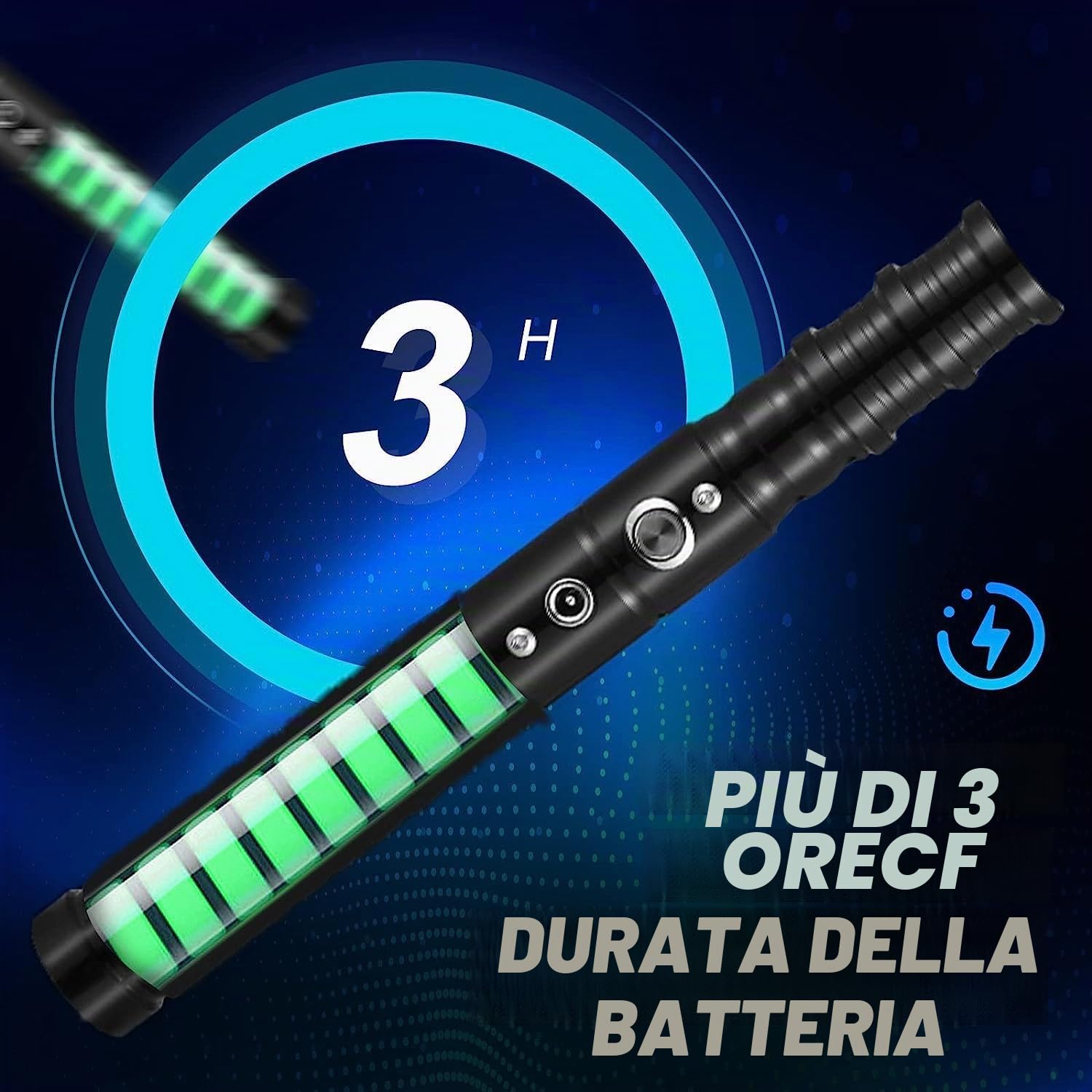 Lischwert Spada Laser,RGB 7 Colori con Elsa in Metallo,Effetti sonori Lisci e Combattenti,Regalo e Giocattoli Cosplay per Bambini dai 3 Anni in su(63 cm Nero)